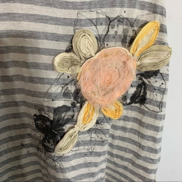 Boho Appliqué Artisanal striped tank top women’s medium - Picture 2 of 5